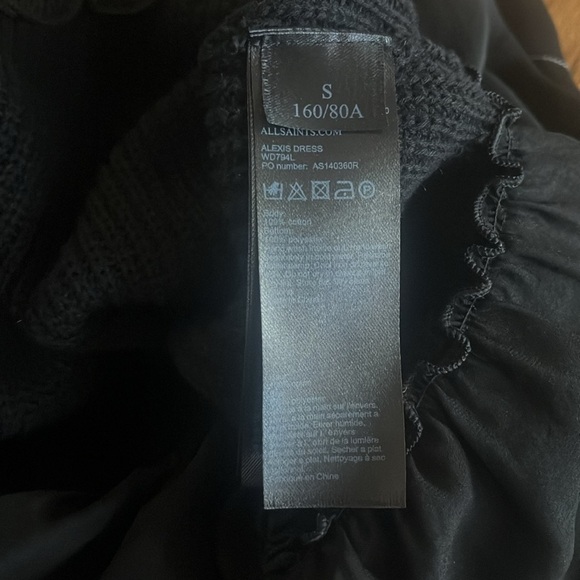 ALL SAINTS Alexis Dress Black Size S New Without Tag - Picture 10 of 12